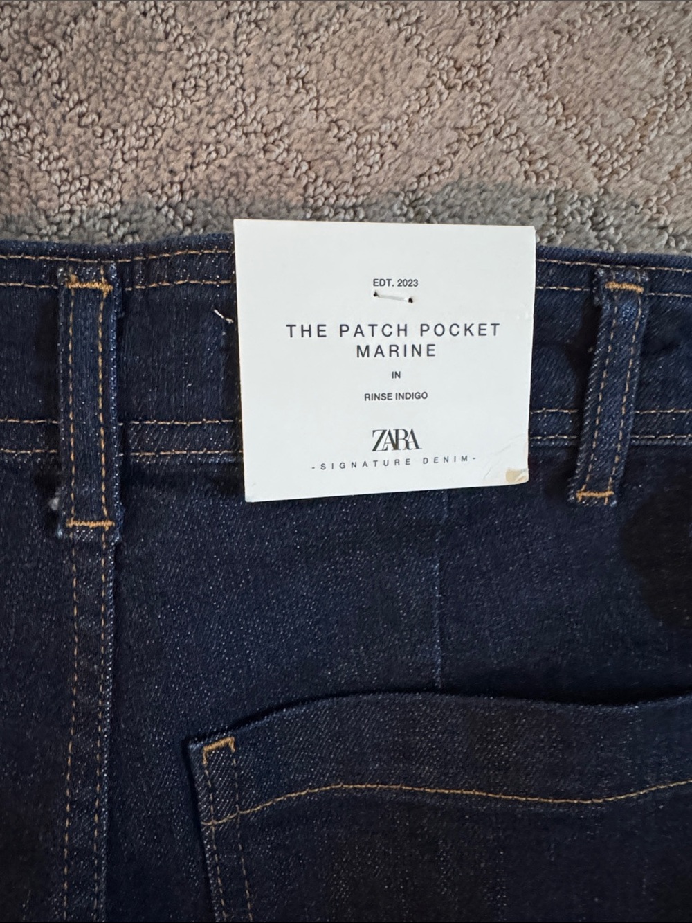 Zara Dark Blue Flare Jeans - Picture 7 of 10